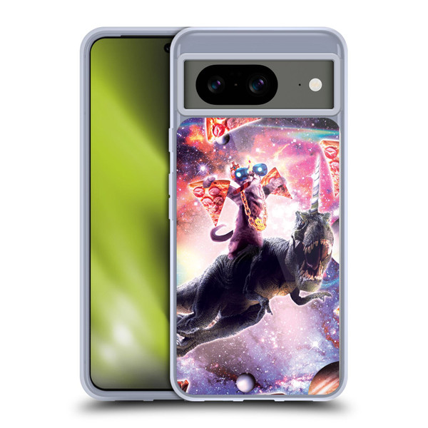 Random Galaxy Space Cat Thug & Dinosaur Unicorn Soft Gel Case for Google Pixel 8