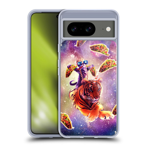 Random Galaxy Space Cat Tiger Unicorn & Tacos Soft Gel Case for Google Pixel 8