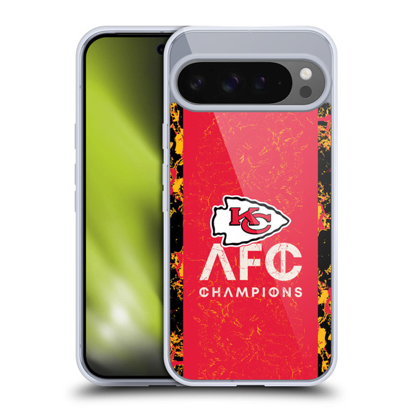 NFL 2024 Division Champions AFC Champ Chiefs Soft Gel Case for Google Pixel 9 Pro XL