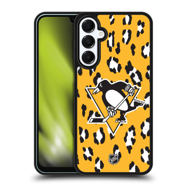NHL Pittsburgh Penguins Leopard Pattern Gel Armour Case For Samsung Galaxy A16 5G
