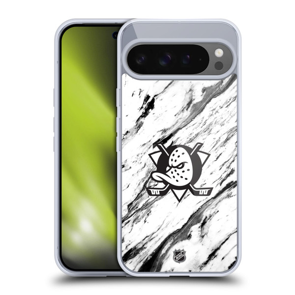 NHL Anaheim Ducks Marble Soft Gel Case for Google Pixel 9 Pro XL