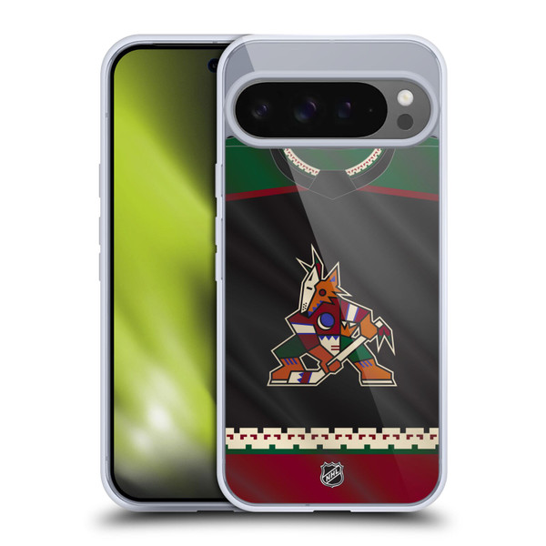 NHL Arizona Coyotes Jersey Soft Gel Case for Google Pixel 9 Pro XL