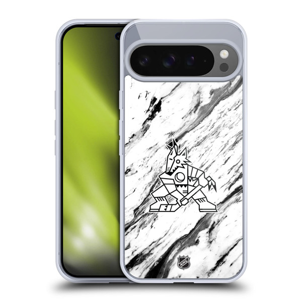 NHL Arizona Coyotes Marble Soft Gel Case for Google Pixel 9 Pro XL