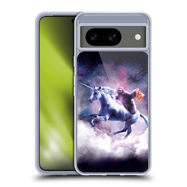 Random Galaxy Space Unicorn Ride Pizza Sloth Soft Gel Case for Google Pixel 8