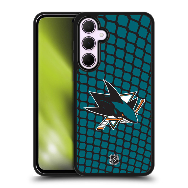 NHL San Jose Sharks Net Pattern Gel Armour Case For Samsung Galaxy A35 5G