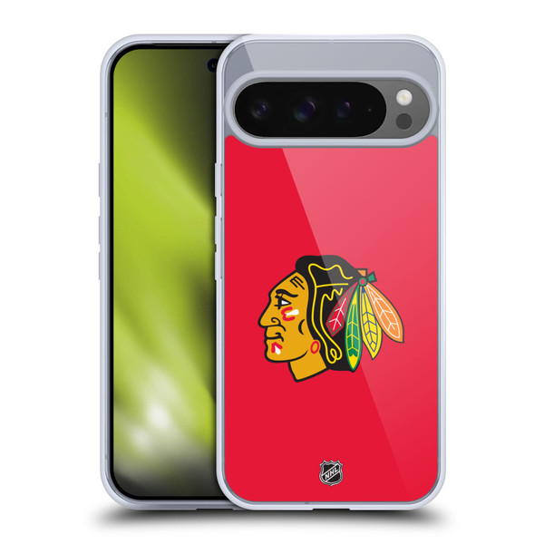 NHL Chicago Blackhawks Plain Soft Gel Case for Google Pixel 9 Pro XL