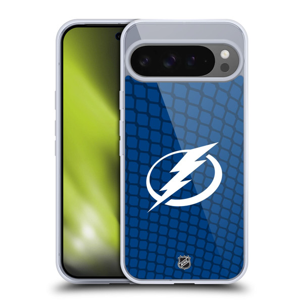 NHL Tampa Bay Lightning Net Pattern Soft Gel Case for Google Pixel 9 Pro XL