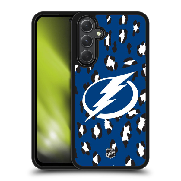 NHL Tampa Bay Lightning Leopard Pattern Gel Armour Case For Samsung Galaxy A54 5G