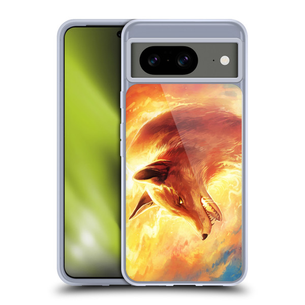 Jonas "JoJoesArt" Jödicke Wildlife Fire Fox Soft Gel Case for Google Pixel 8