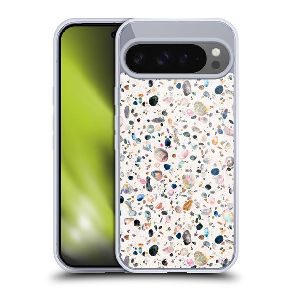 Ninola Mix Patterns Watercolor Terrazzo Soft Gel Case for Google Pixel 9 Pro XL