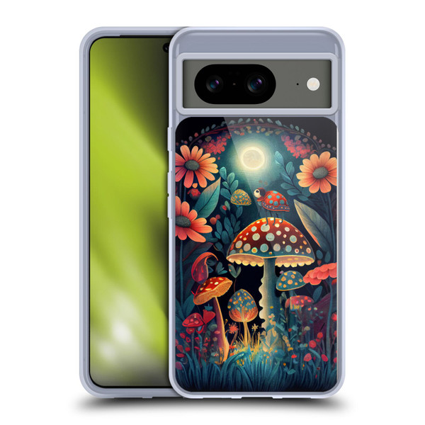 JK Stewart Graphics Ladybug On Mushroom Soft Gel Case for Google Pixel 8