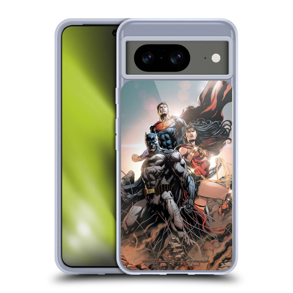 Justice League DC Comics Comic Book Covers Rebirth Trinity #1 Soft Gel Case for Google Pixel 8