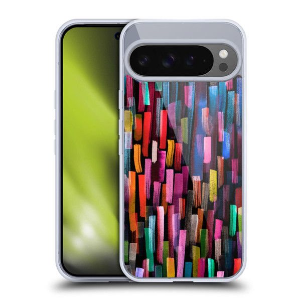 Ninola Summer Patterns Brushstrokes Black Soft Gel Case for Google Pixel 9 Pro XL