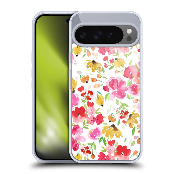 Ninola Spring Floral Flowers Red Soft Gel Case for Google Pixel 9 Pro XL