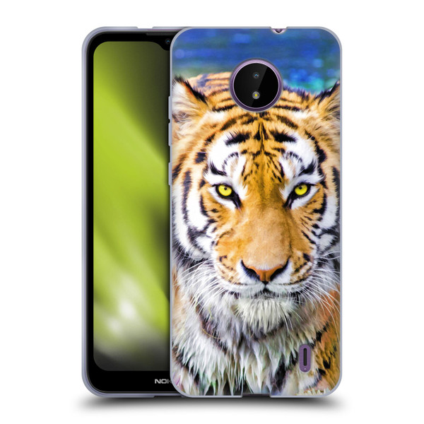 Aimee Stewart Animals Tiger and Lily Soft Gel Case for Nokia C10 / C20
