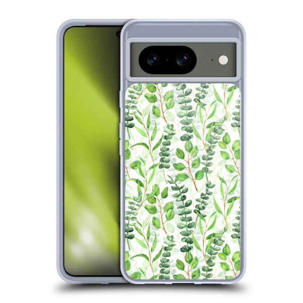 Katerina Kirilova Fruits & Foliage Patterns Eucalyptus Mix Soft Gel Case for Google Pixel 8