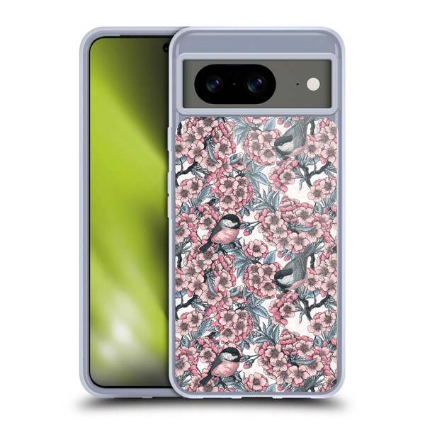 Katerina Kirilova Floral Patterns Red Hibiscus Soft Gel Case for Google Pixel 8