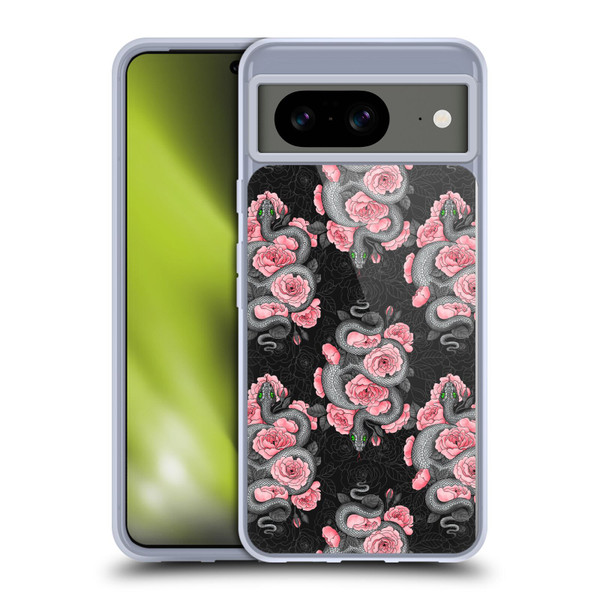 Katerina Kirilova Graphics Snakes And Roses Soft Gel Case for Google Pixel 8