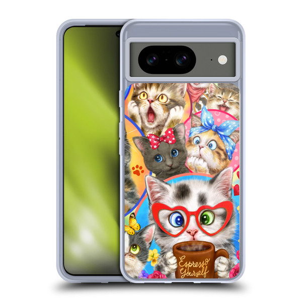 Kayomi Harai Graphic Art Character Cats Soft Gel Case for Google Pixel 8