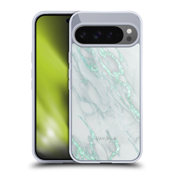 Nature Magick Marble Metallics Teal Soft Gel Case for Google Pixel 9 Pro XL