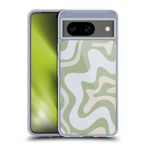 Kierkegaard Design Studio Art Retro Swirl Abstract Sage Soft Gel Case for Google Pixel 8