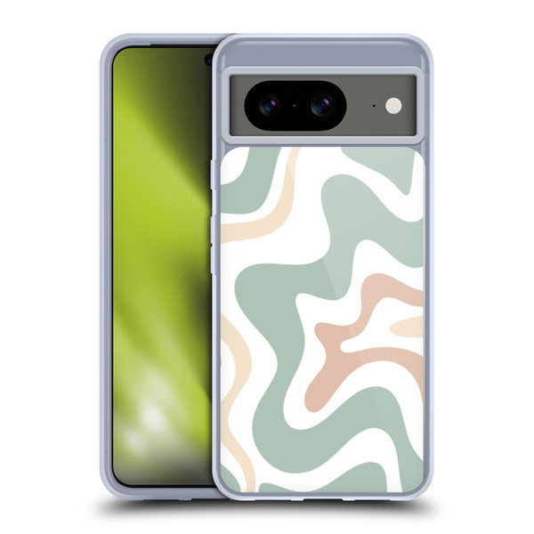 Kierkegaard Design Studio Retro Abstract Patterns Celadon Sage Swirl Soft Gel Case for Google Pixel 8