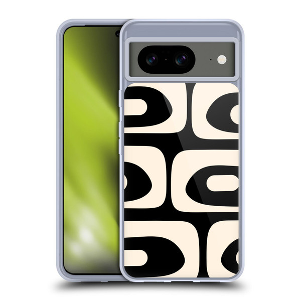 Kierkegaard Design Studio Retro Abstract Patterns Modern Piquet Black Cream Soft Gel Case for Google Pixel 8