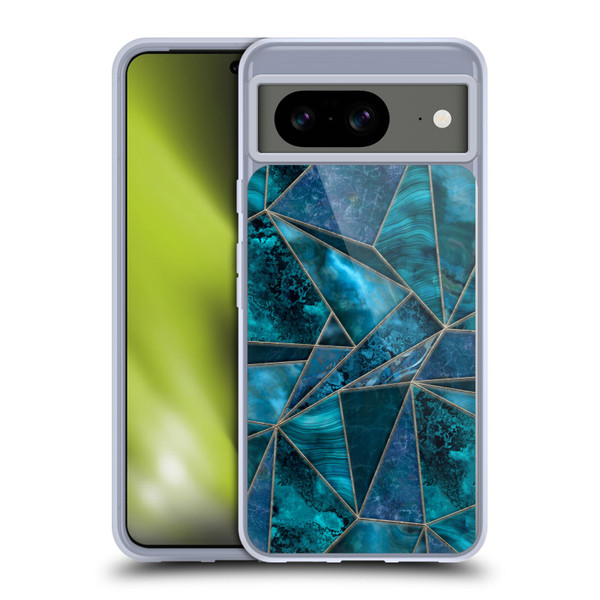 LebensArt Gemstone Marble Stained Glass Soft Gel Case for Google Pixel 8