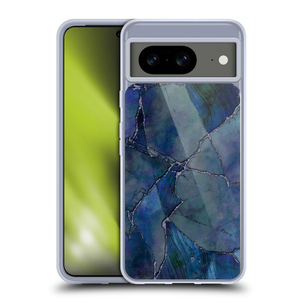 LebensArt Mineral Marble Indigo Soft Gel Case for Google Pixel 8