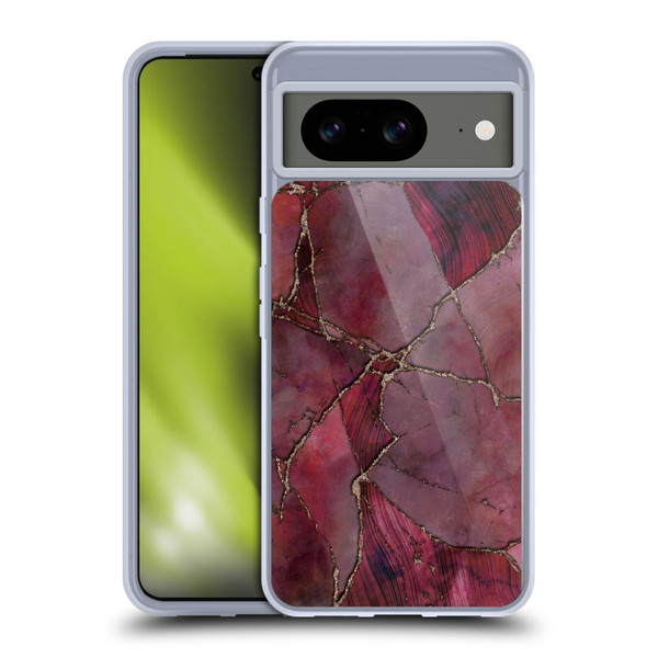 LebensArt Mineral Marble Red Soft Gel Case for Google Pixel 8
