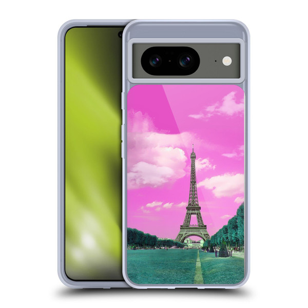 LebensArt Pastels Pink Paris Soft Gel Case for Google Pixel 8