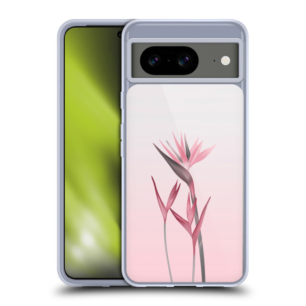 LebensArt Pastels Tropical Flower Soft Gel Case for Google Pixel 8
