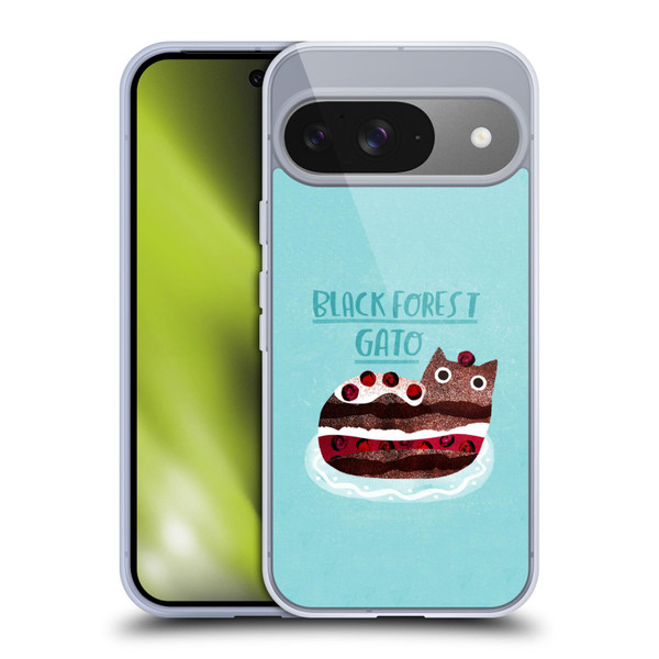Planet Cat Puns Black Forest Gato Soft Gel Case for Google Pixel 9 / Pixel 9 Pro