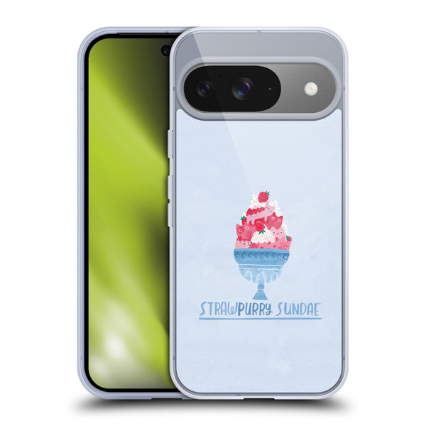 Planet Cat Puns Strawpurry Sundae Soft Gel Case for Google Pixel 9 / Pixel 9 Pro