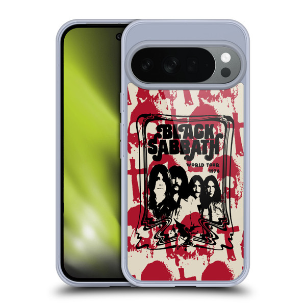 Black Sabbath Key Art Skull Cross World Tour Soft Gel Case for Google Pixel 10