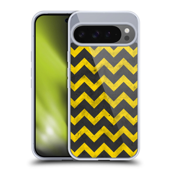 PLdesign Geometric Patterns Yellow Gray Vintage Soft Gel Case for Google Pixel 9 Pro XL