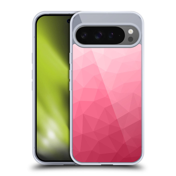 PLdesign Geometric Patterns Magenta Pink Ombre Mesh Soft Gel Case for Google Pixel 9 Pro XL