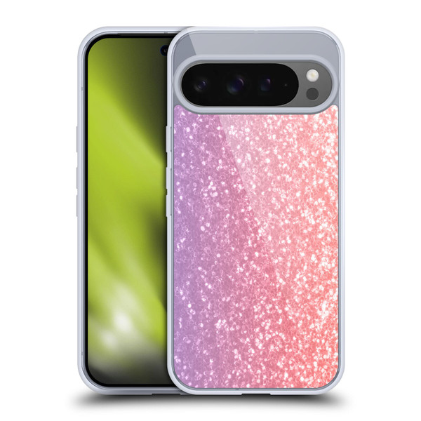 PLdesign Sparkly Coral Chive Blossom Soft Gel Case for Google Pixel 9 Pro XL