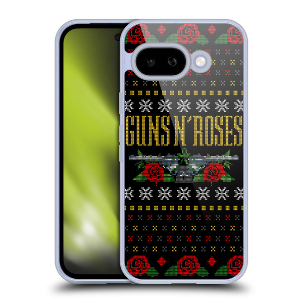 Guns N' Roses Christmas Text Logo Pistol Soft Gel Case for Google Pixel 9A