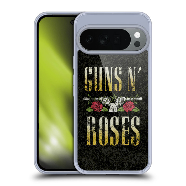 Guns N' Roses Key Art Text Logo Pistol Soft Gel Case for Google Pixel 10