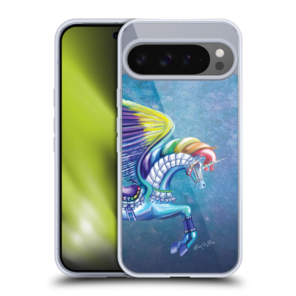 Rose Khan Unicorns Rainbow Carousel Horse Soft Gel Case for Google Pixel 9 Pro XL