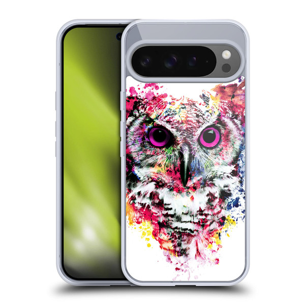 Riza Peker Animals Owl Soft Gel Case for Google Pixel 9 Pro XL