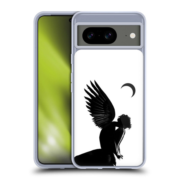LouiJoverArt Black And White Angel Soft Gel Case for Google Pixel 8