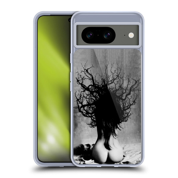 LouiJoverArt Black And White She Oak Soft Gel Case for Google Pixel 8