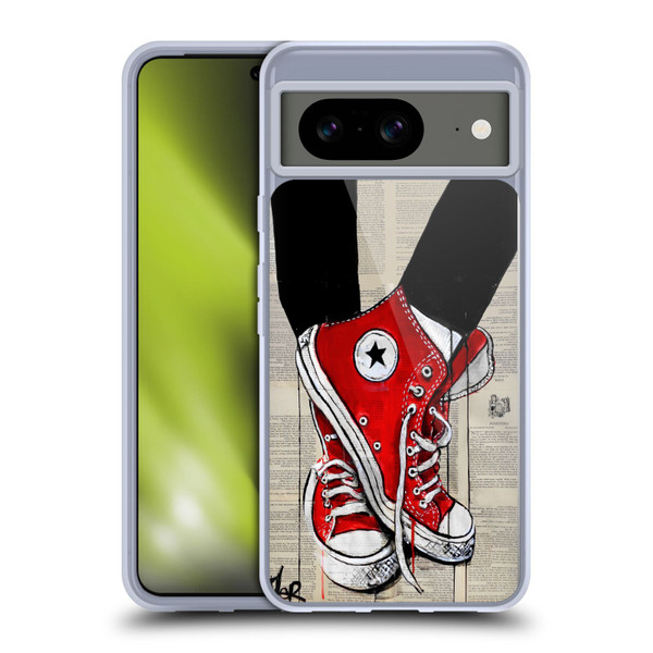 LouiJoverArt Red Ink Shoes Soft Gel Case for Google Pixel 8