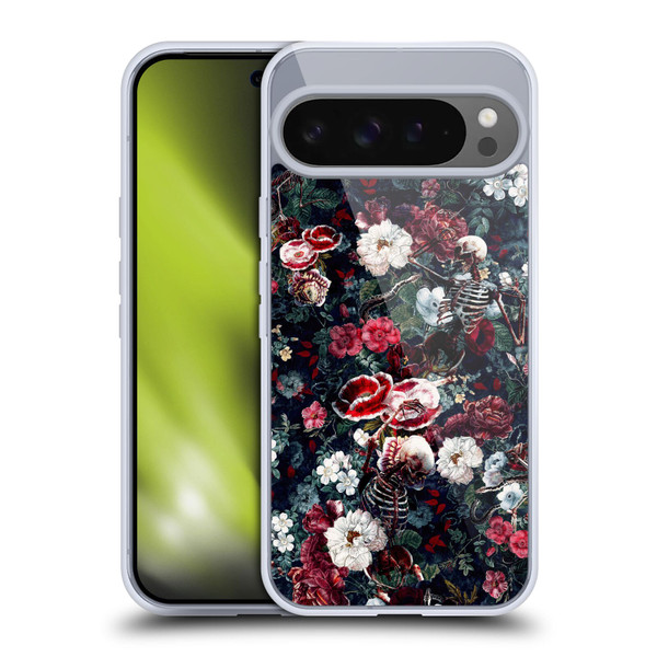 Riza Peker Skulls 9 Skeletal Bloom Soft Gel Case for Google Pixel 9 Pro XL