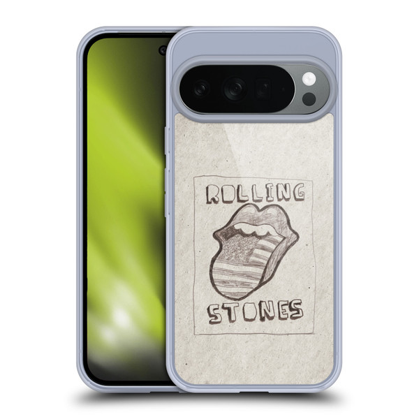 The Rolling Stones Graphics Sketch USA Flag Soft Gel Case for Google Pixel 10
