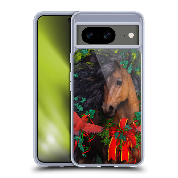 Laurie Prindle Western Stallion A Morgan Christmas Soft Gel Case for Google Pixel 8