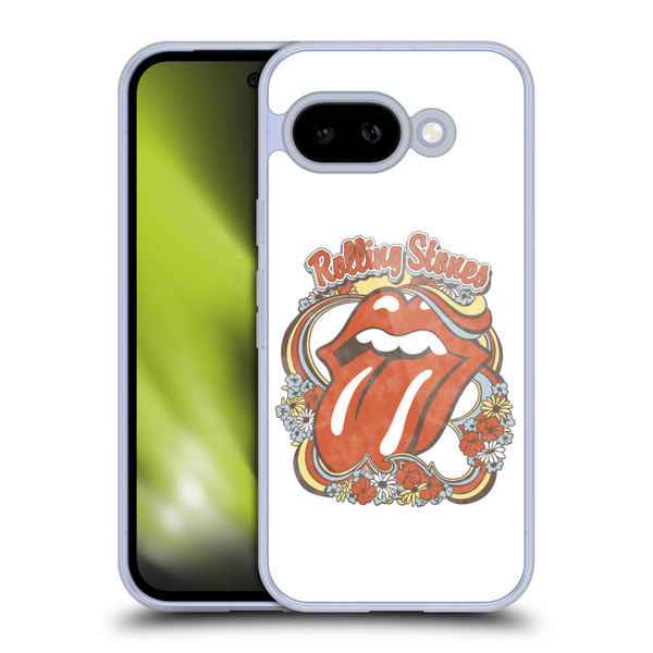 The Rolling Stones Graphics Flowers Tongue Soft Gel Case for Google Pixel 9A