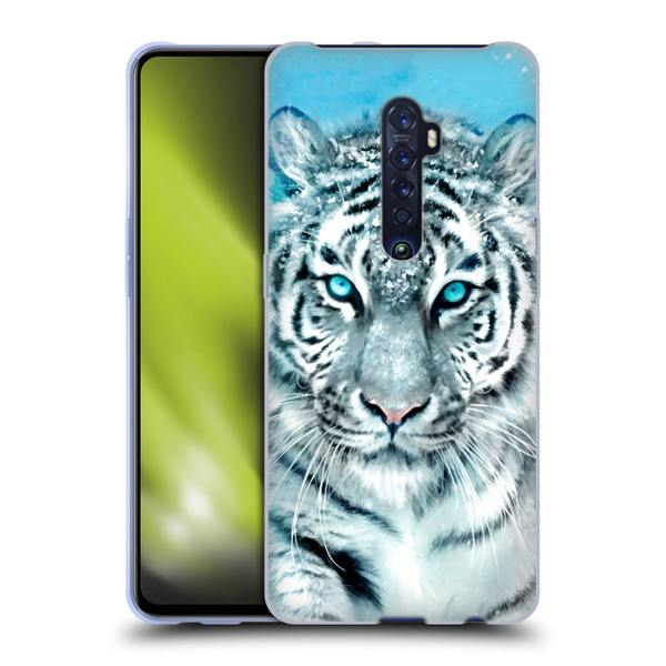 Aimee Stewart Animals White Tiger Soft Gel Case for OPPO Reno 2